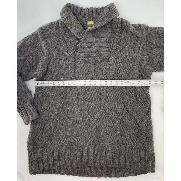 Fair & Square Sweater Womens Knit Taupe Handmade 100% Wool Sz XL‎ Flaw, Heavy - Picture 9 of 10